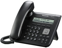 KX-UT113NE-B, Panasonic fekete SIP telefon, PoE, 3 soros, 4 gomb, 1x10/100, 2 SIP